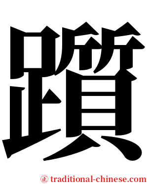躓 serif font