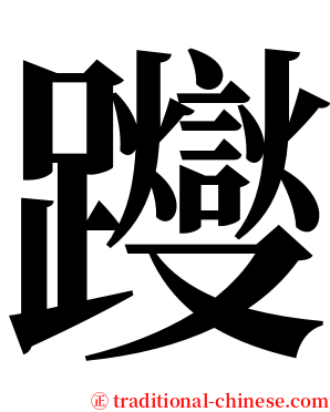 躞 serif font