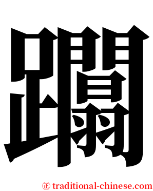 躢 serif font