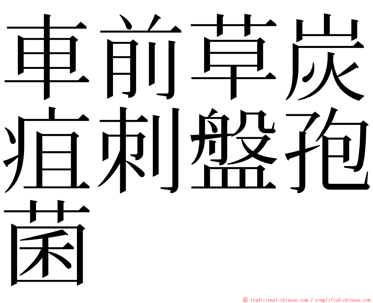 車前草炭疽刺盤孢菌 ming font
