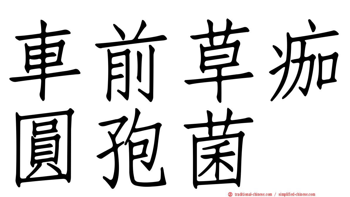車前草痂圓孢菌