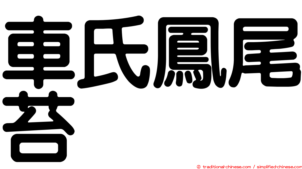 車氏鳳尾苔