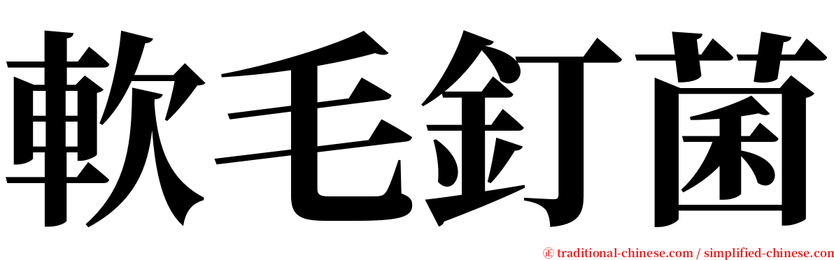 軟毛釘菌 serif font