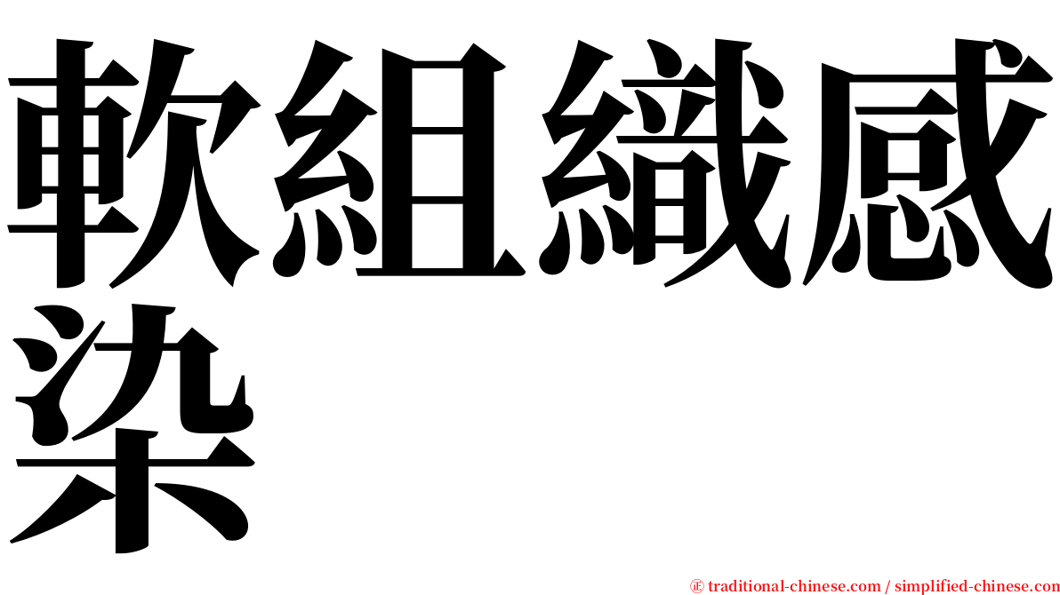 軟組織感染 serif font