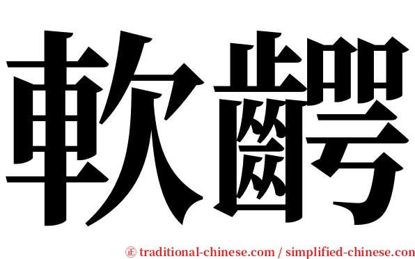 軟齶 serif font
