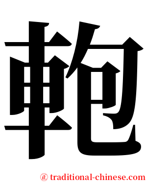 軳 serif font