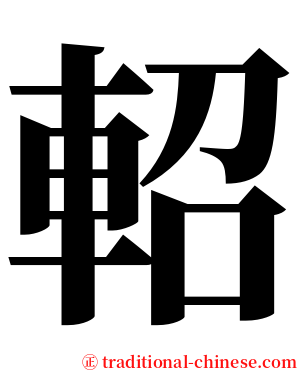 軺 serif font