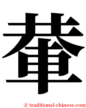 輂 serif font