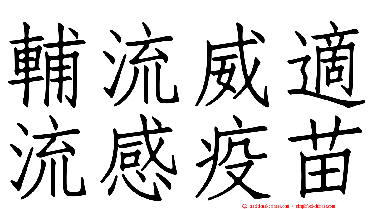 輔流威適流感疫苗