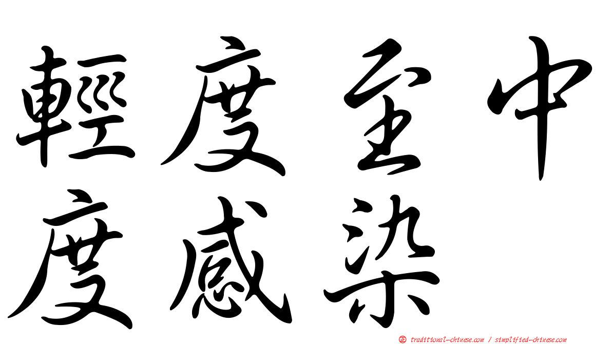 輕度至中度感染