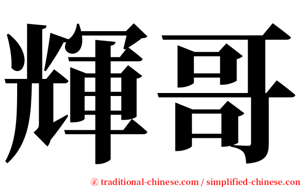 輝哥 serif font