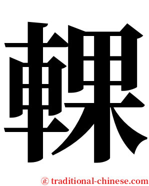輠 serif font