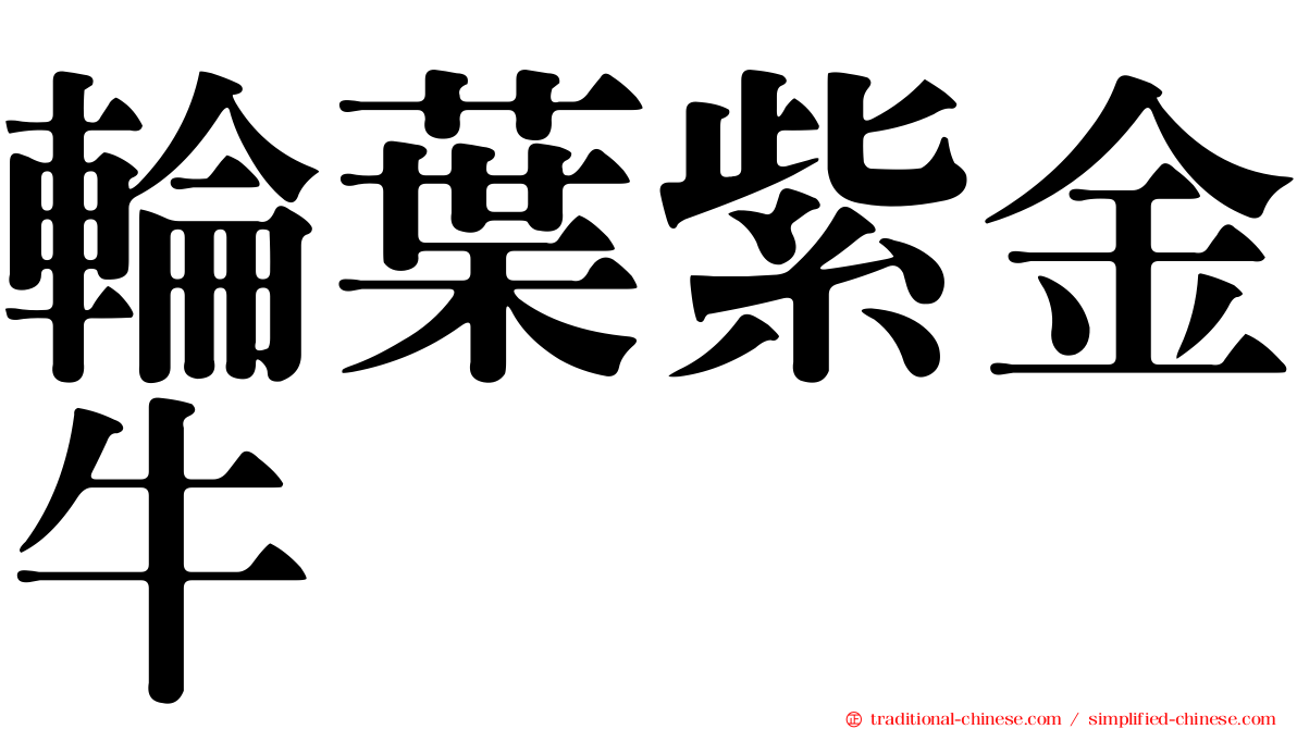 輪葉紫金牛