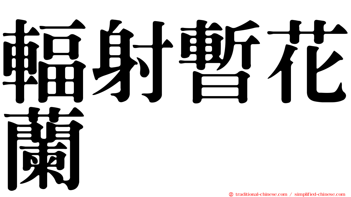 輻射暫花蘭