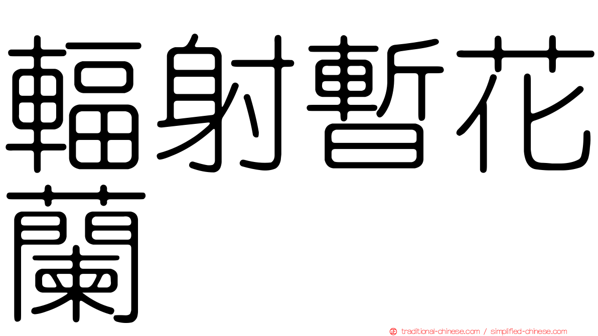 輻射暫花蘭