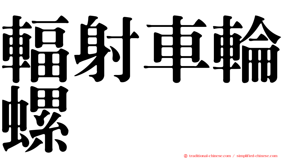 輻射車輪螺