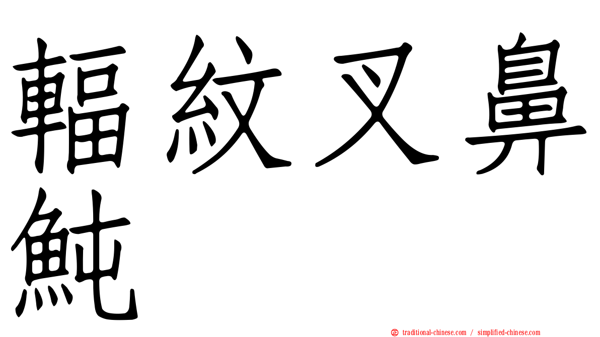 輻紋叉鼻魨