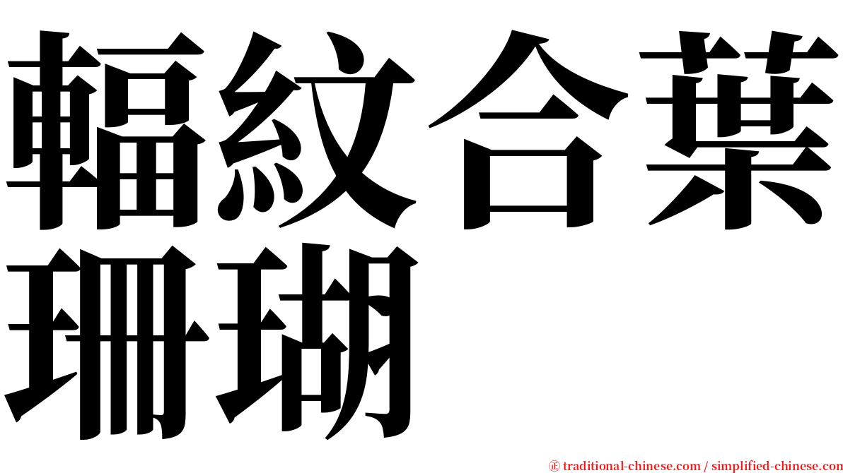 輻紋合葉珊瑚 serif font
