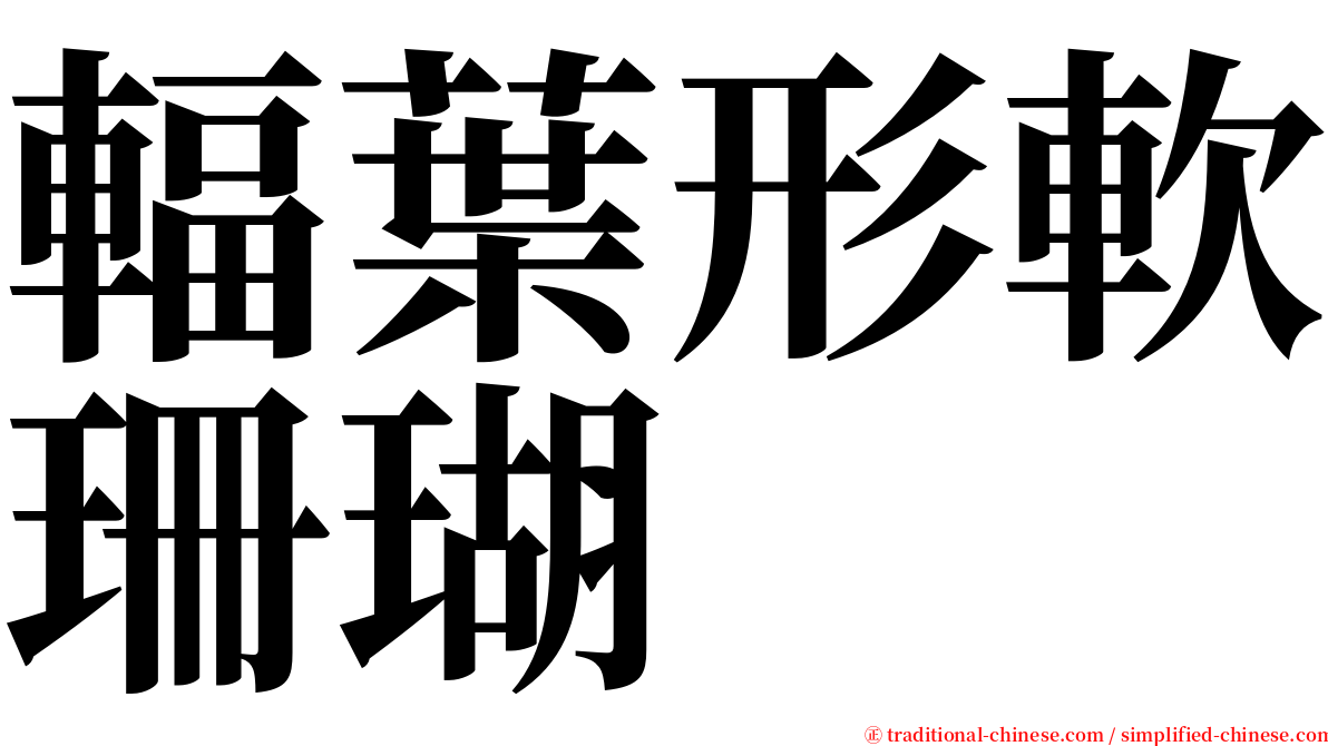 輻葉形軟珊瑚 serif font