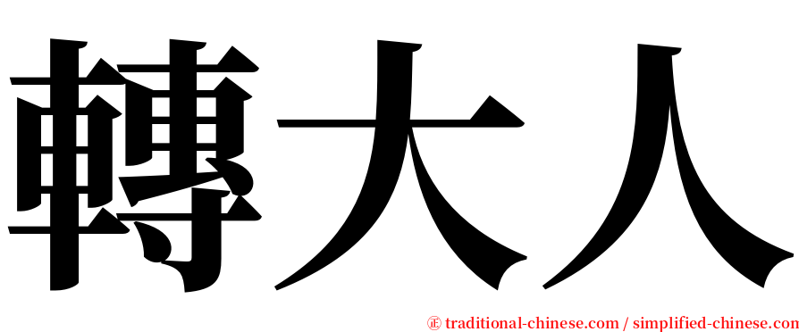 轉大人 serif font