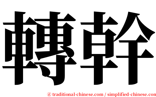 轉幹 serif font