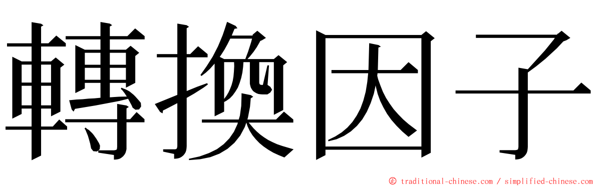 轉換因子 ming font