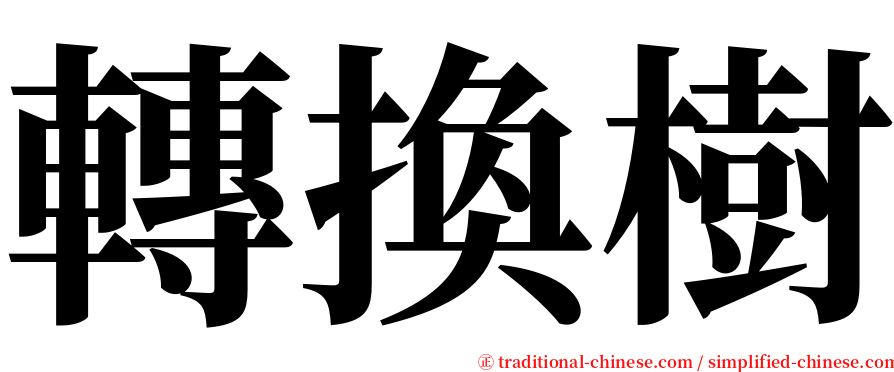 轉換樹 serif font