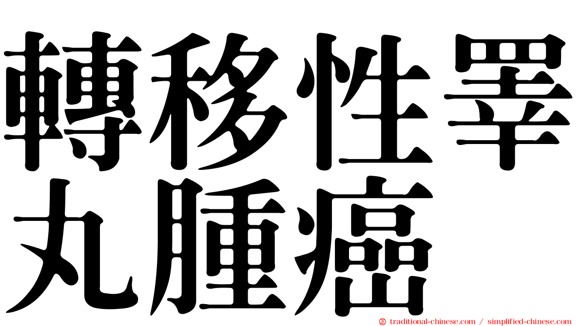 轉移性睪丸腫癌