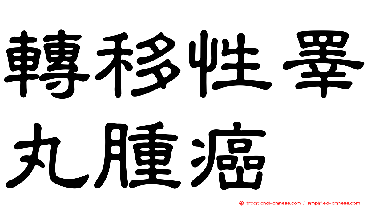 轉移性睪丸腫癌