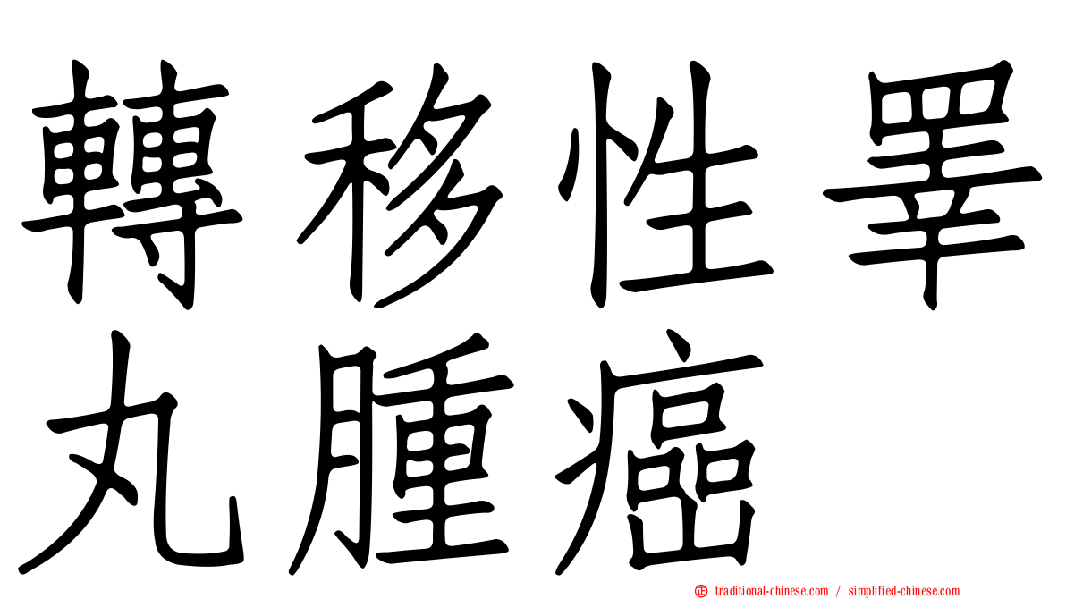 轉移性睪丸腫癌