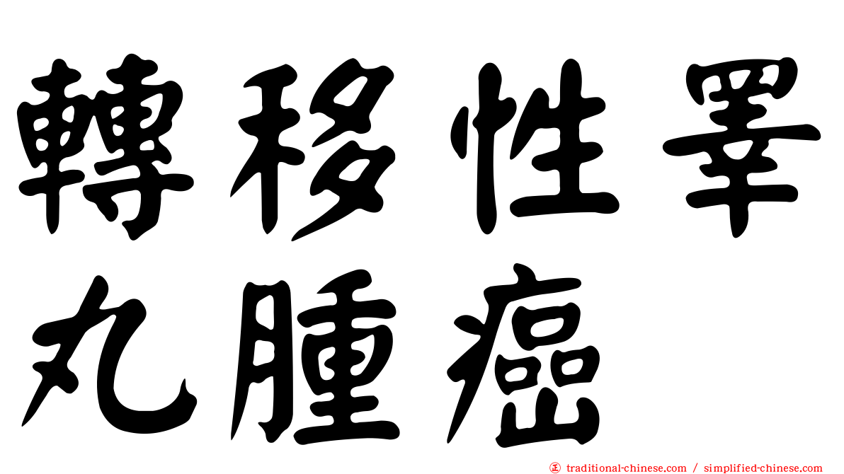 轉移性睪丸腫癌