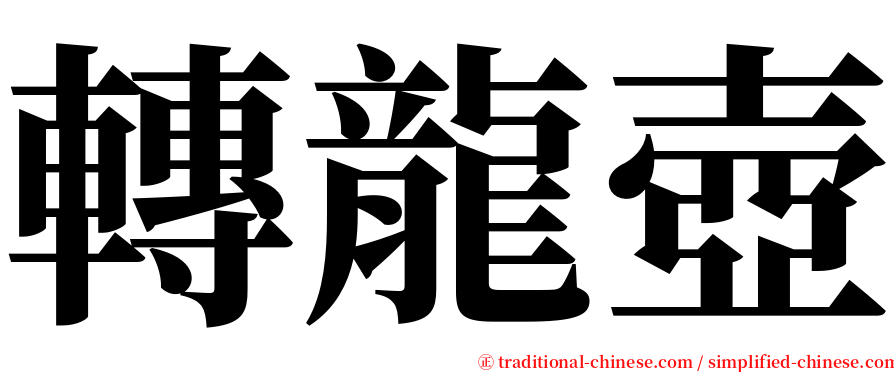 轉龍壺 serif font