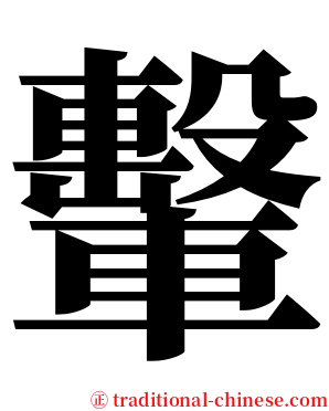 轚 serif font