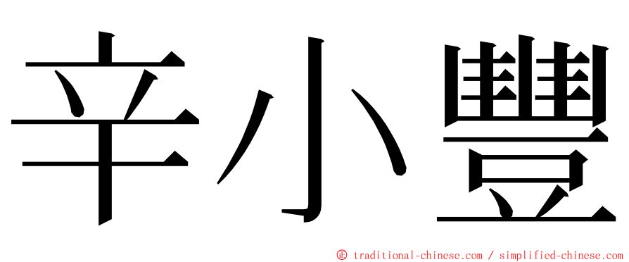 辛小豐 ming font