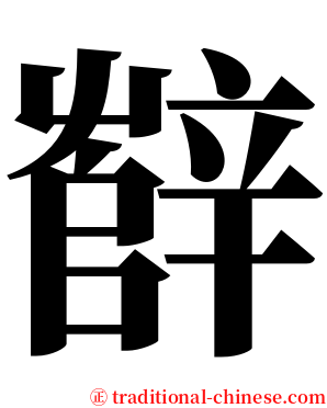 辥 serif font