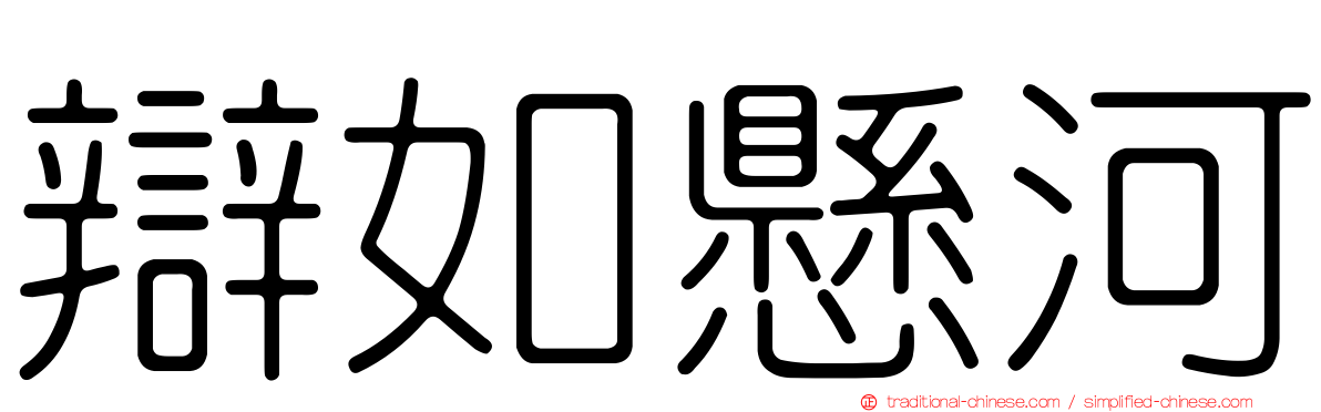 辯如懸河