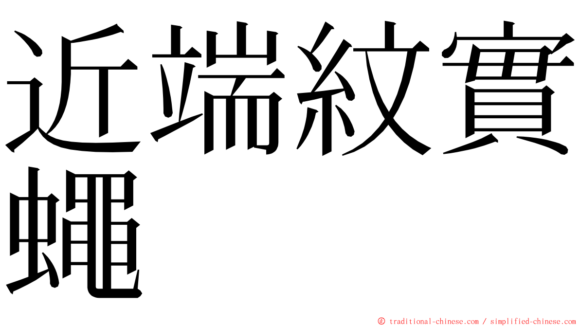 近端紋實蠅 ming font