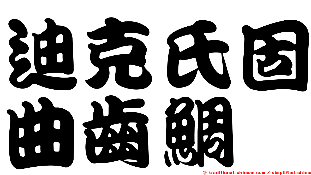 迪克氏固曲齒鯛