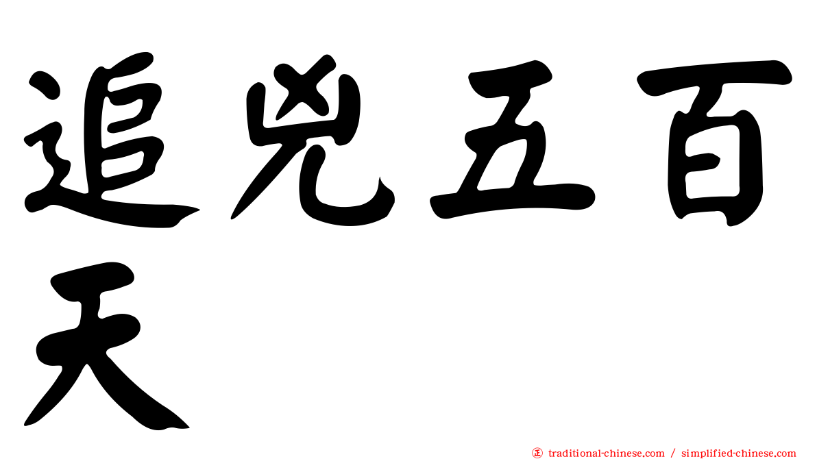 追兇五百天