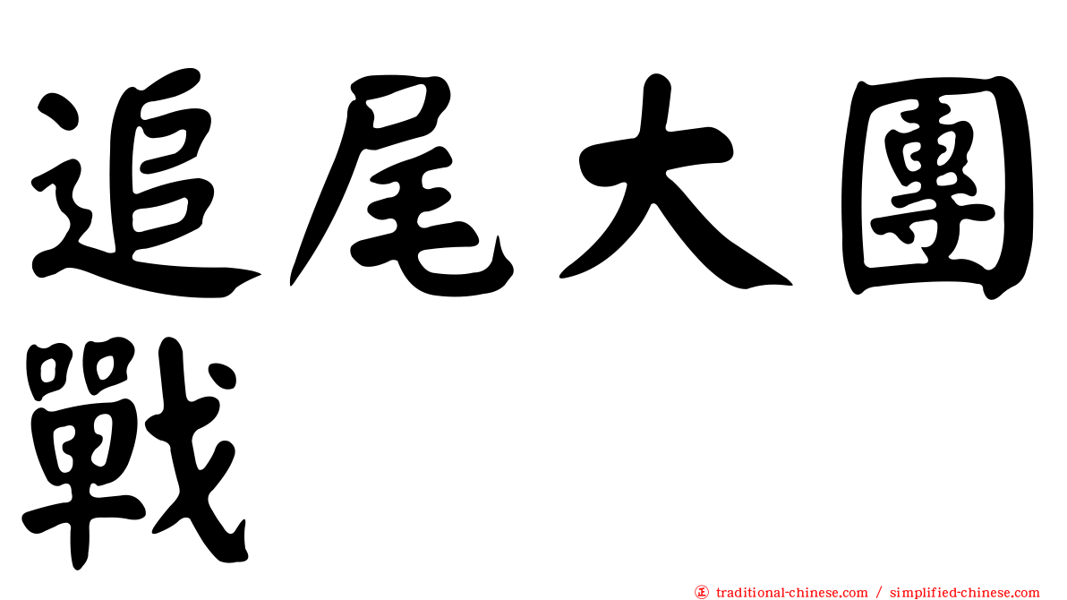 追尾大團戰