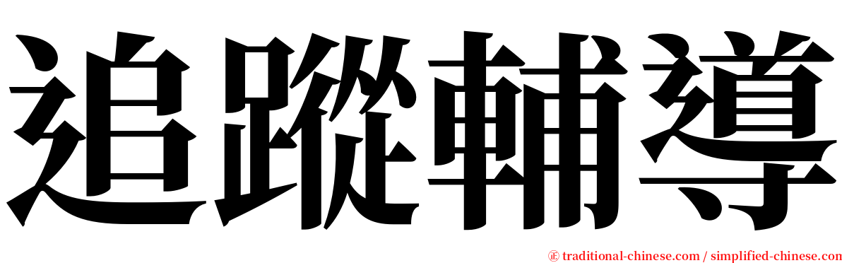 追蹤輔導 serif font