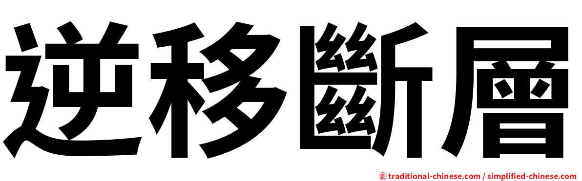 逆移斷層