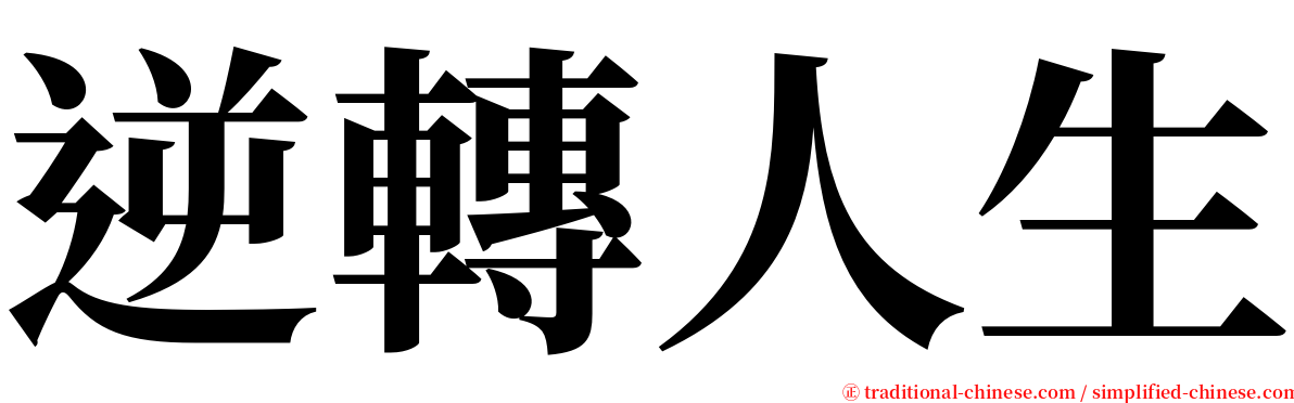 逆轉人生 serif font