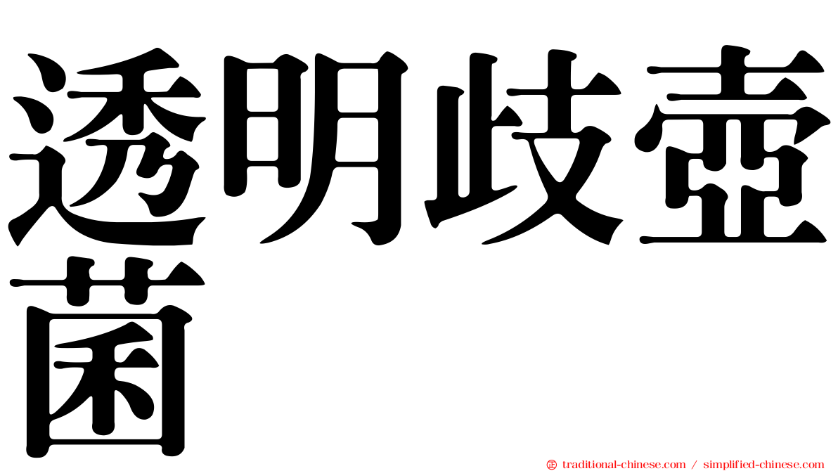 透明歧壺菌