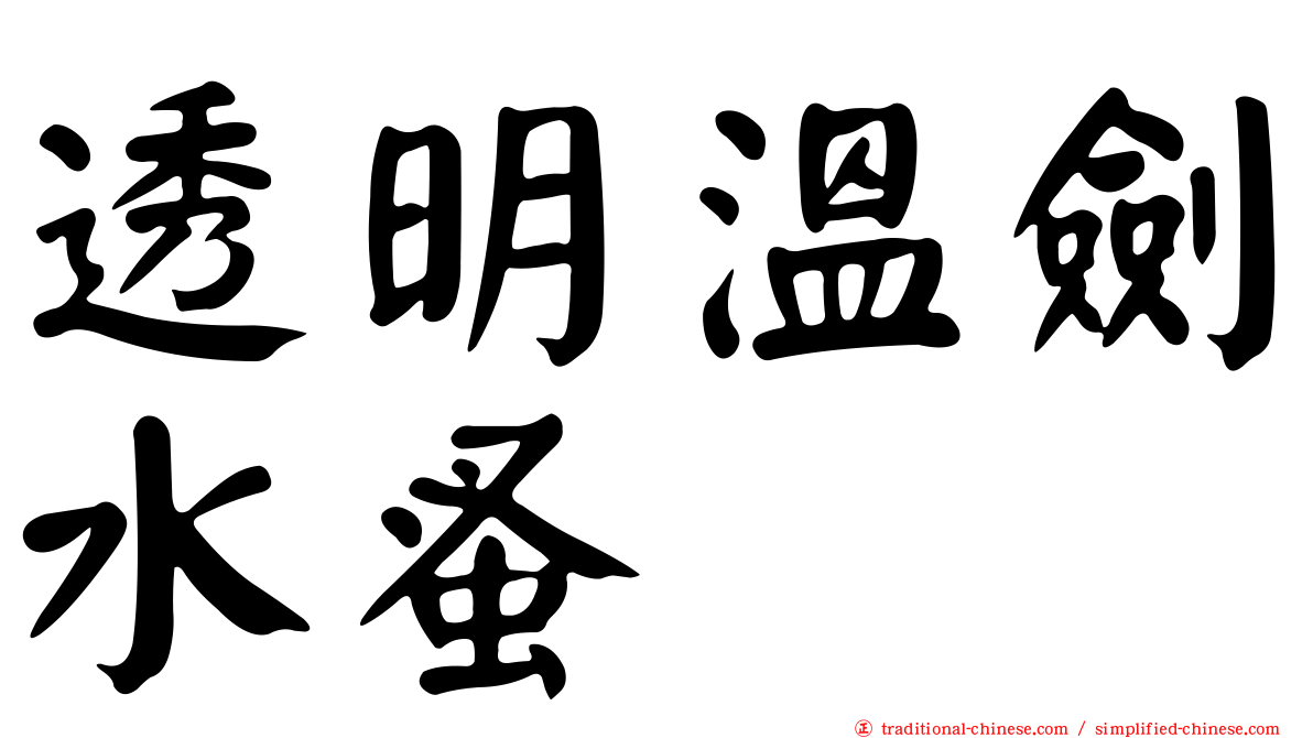 透明溫劍水蚤