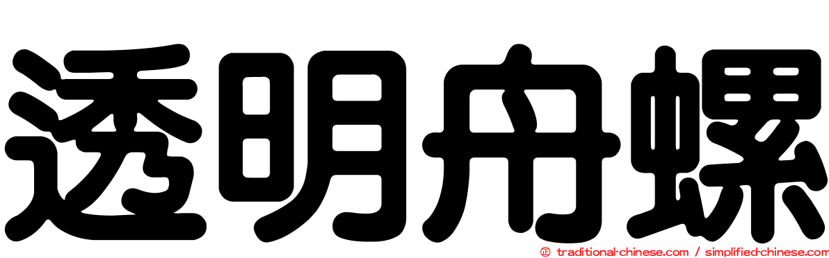透明舟螺