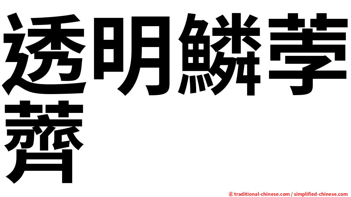 透明鱗荸薺