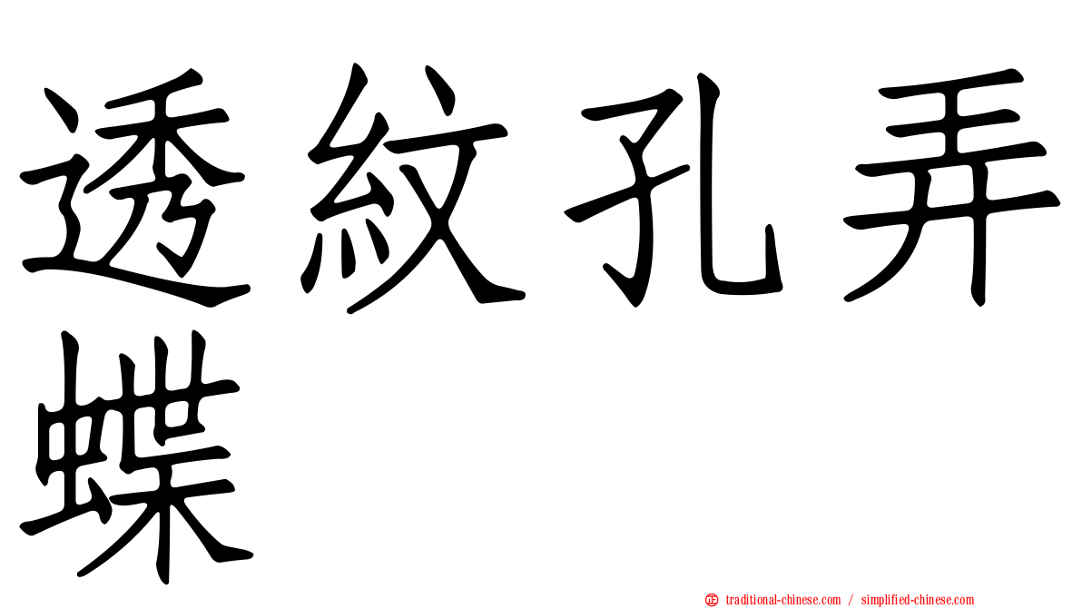 透紋孔弄蝶