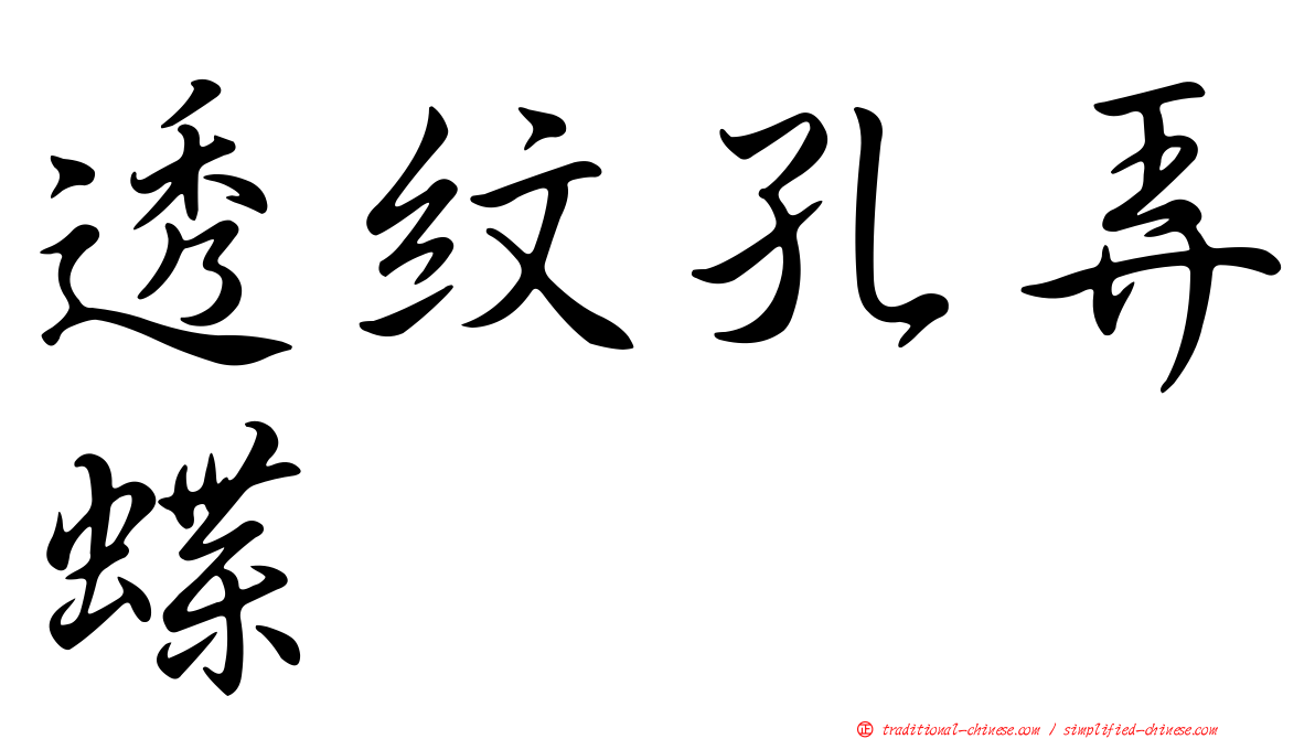 透紋孔弄蝶