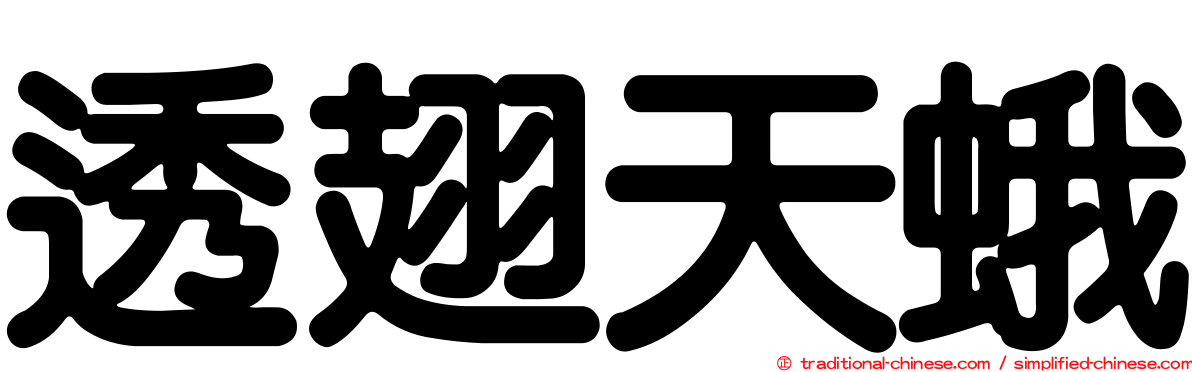 透翅天蛾